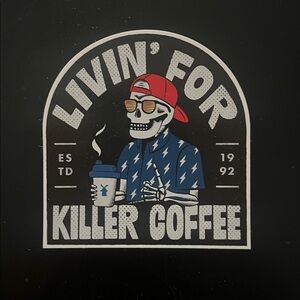 NEW DUTCH BROS AUGUST PATRIOTIC LIVIN’ FOR KILLER COFFEE STICKER